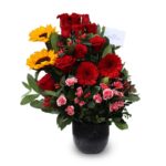 Simone 10 rosas + 2 girasoles