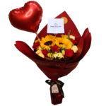 Ramo 2 girasoles y 6 rosas - Imagen 3