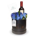 Box Rosas Azules + Vino