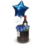 Box Rosas Azules + Vino - Imagen 2